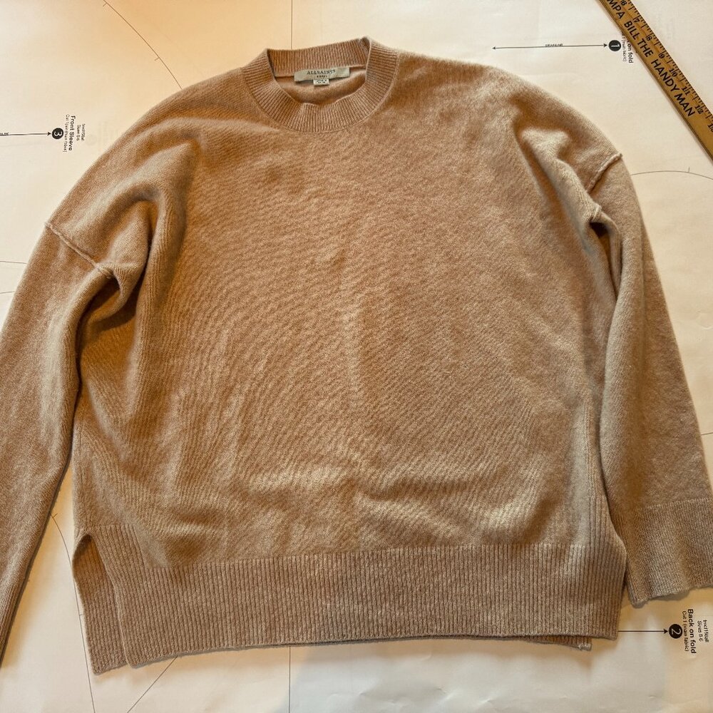 Womens Size S All Saints Tan Cashmere sweater